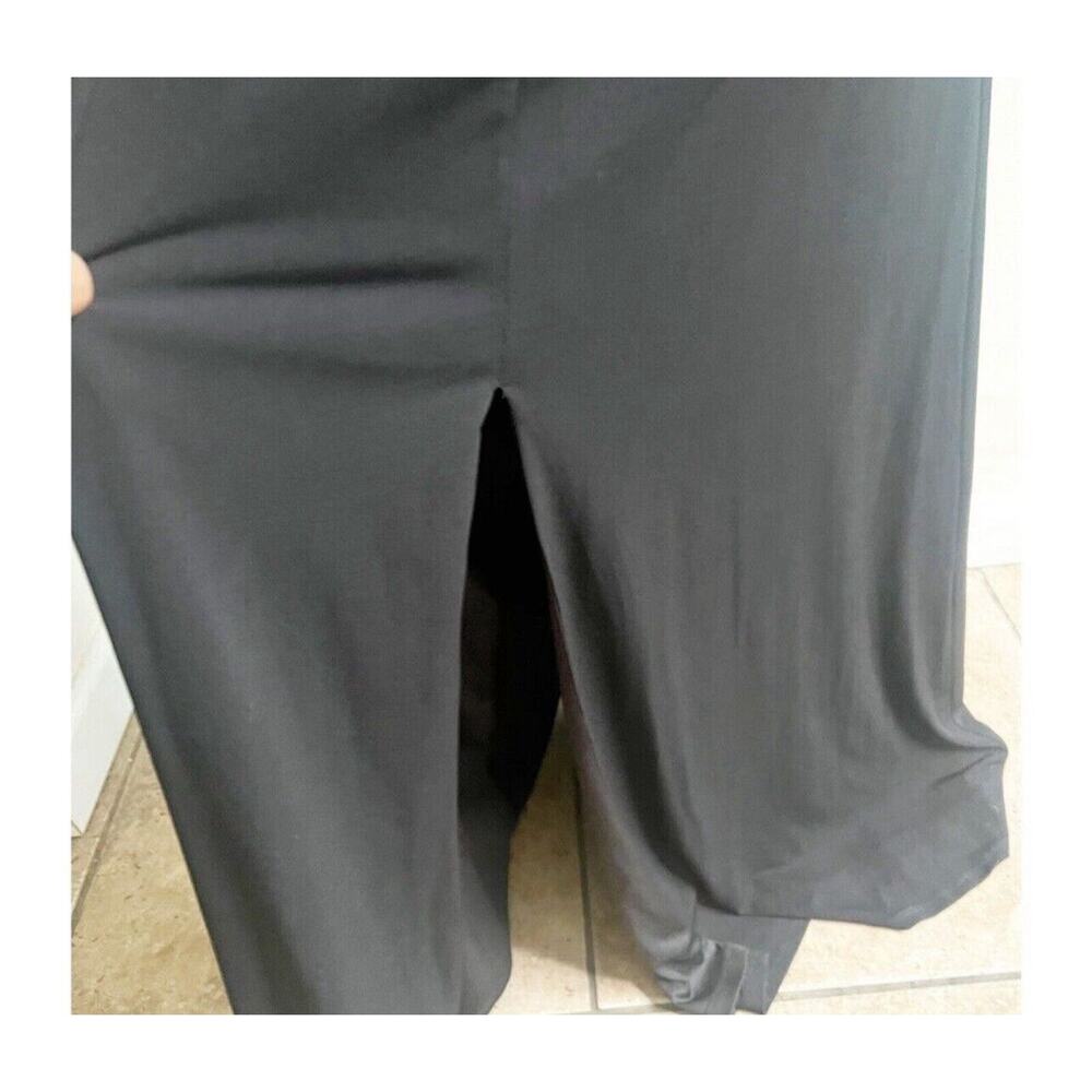 White House Black Market Black Cocktail Party Maxi Dress Size 4 Cross Back - Picture 11 of 12